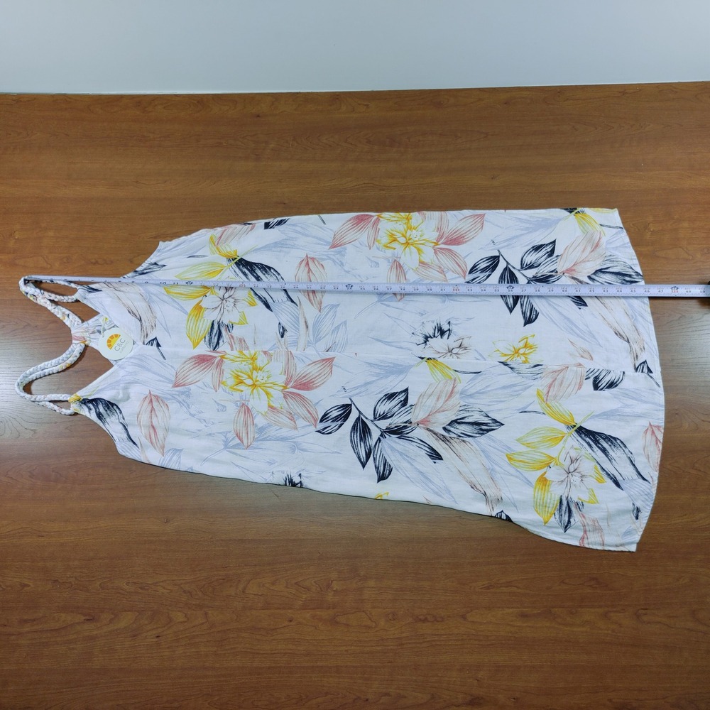 C&C California Floral Print Maxi Dress Braided Strap White Casual Size S - Picture 6 of 8
